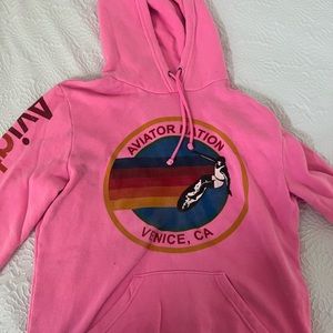AVIATOR NATION NEON PINK HOODIE